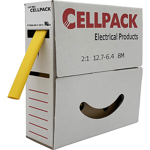 BBC Cellpack Schrumpfschlauch in Abrollbox 8m SB/12.7-6.4/gelb/8m